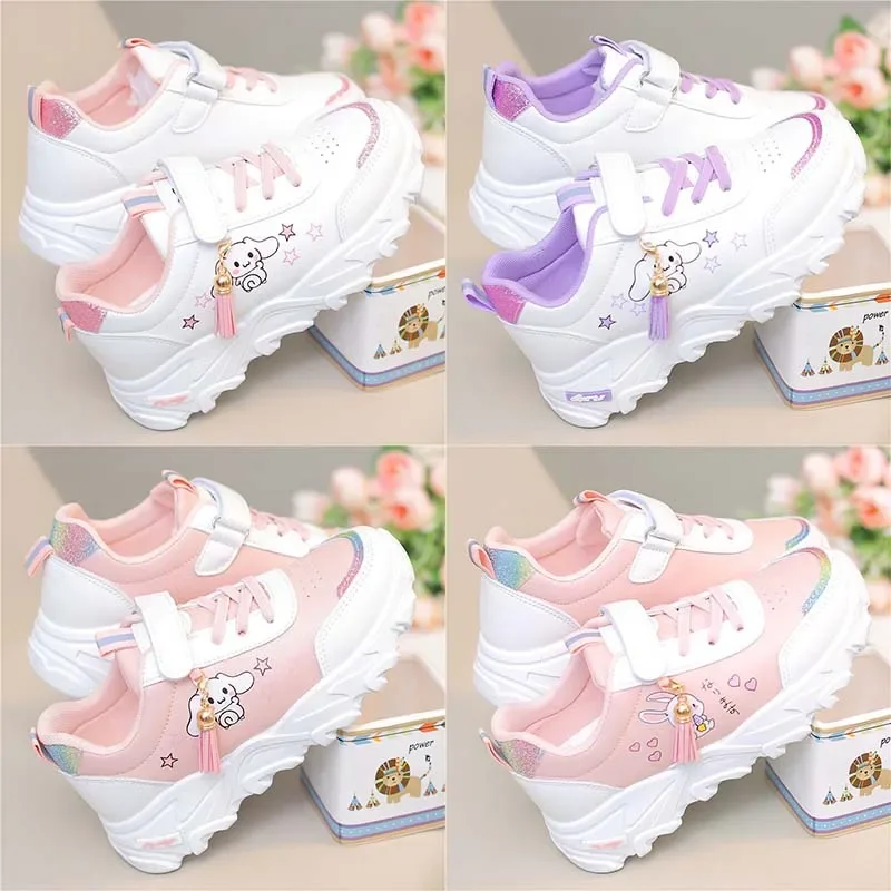 New Sanrio Sneakers Kawaii Cinnamoroll Cartoon Student Running Shoes Children Outdoor Casual Shoes Girls Gifts