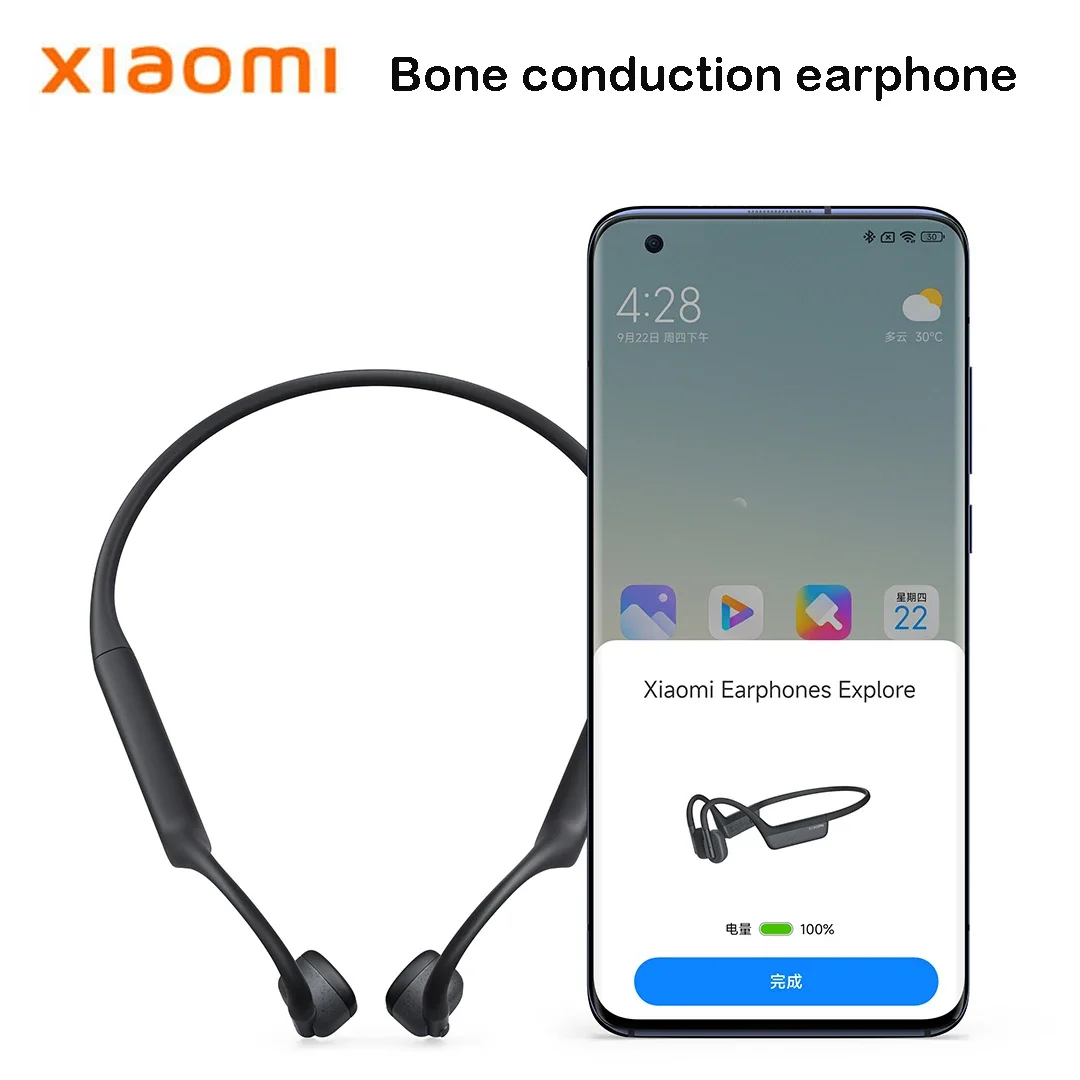 Original Xiaomi Bone Conduction Headphones IP66 Sports Waterproof Wireless Bluetooth5.2 Headphones 12h Standby Run Play Music