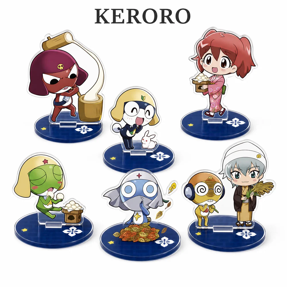 Anime Keroro Gunsou 10cm Acrylic Stand Giroro/Kururu Tabletop Decorations Accessories Decor Gifts Exquisite Products Keychain