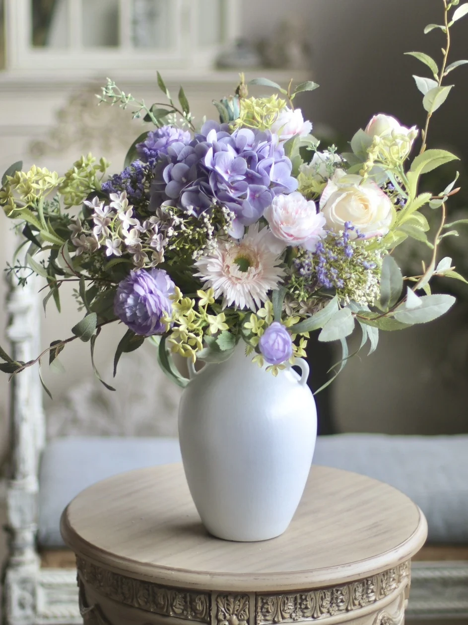

YoungHouse Handmade Simulation Flower Bouquet Unique Home Decorative Artificial Flower Vase French Sle Desktop Ornaments