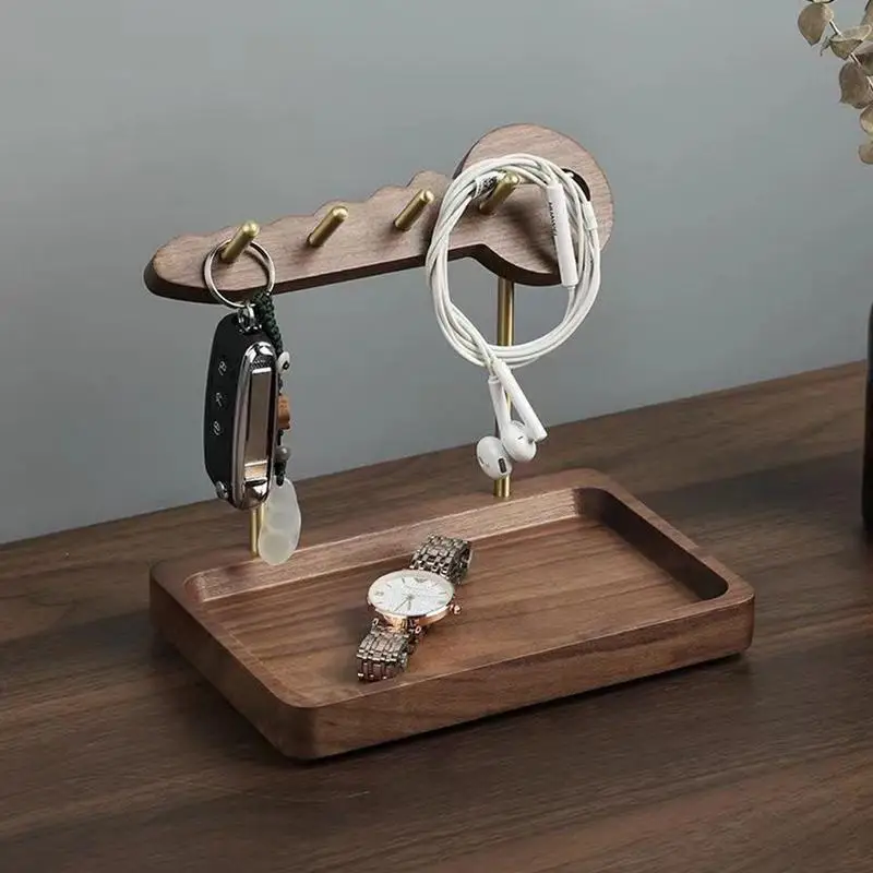 

Подставка для ключей в деревенском стиле, подставка для ключей с подносом, деревянный держатель для ключей, украшение для дома, для гостиной, спальни