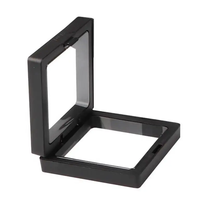 Caja de almacenamiento de joyas de película PE, estuche de embalaje 3D, soporte de piedras preciosas, marco flotante, membrana, anillo, pendientes, collar, herramientas de soporte de exhibición