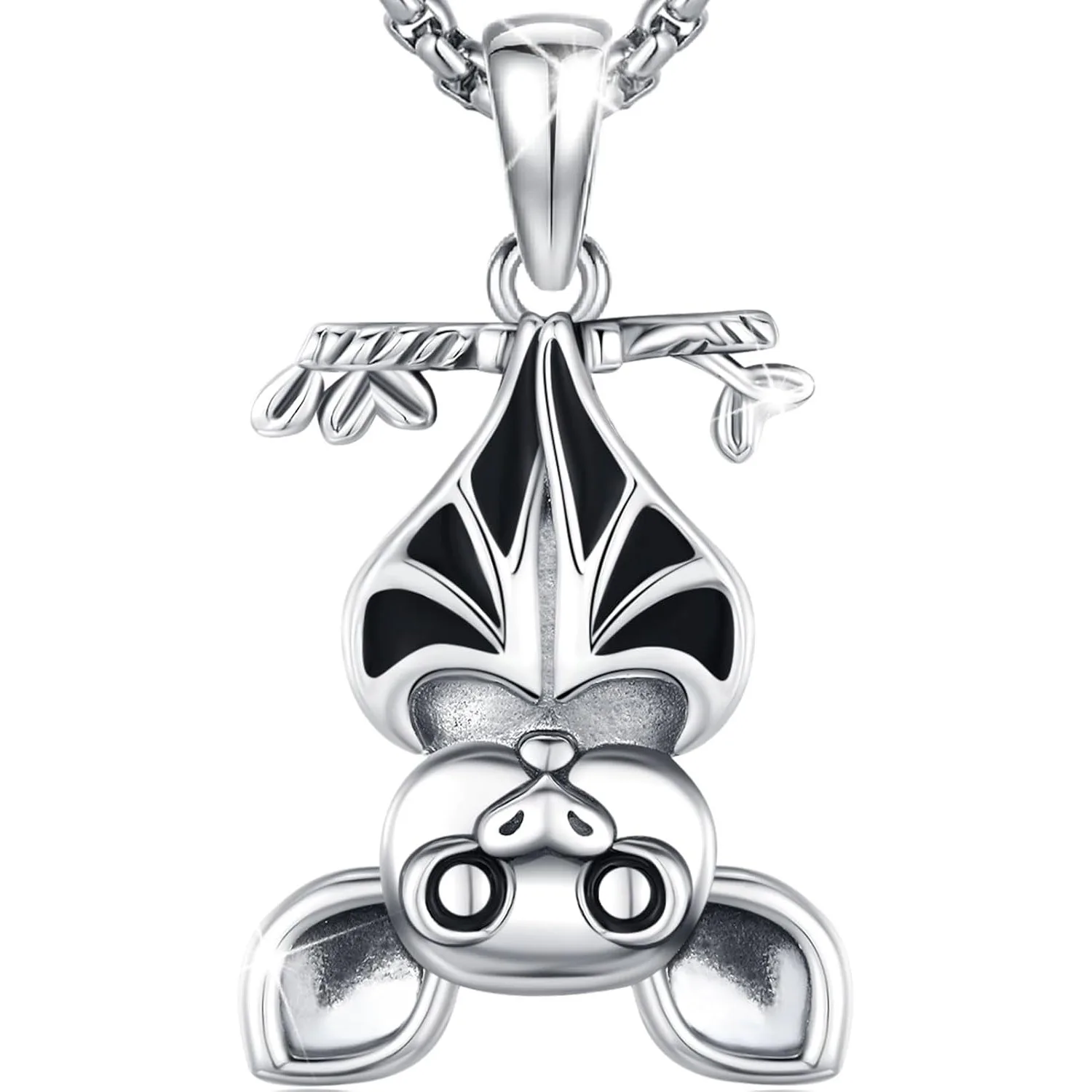

Bat Necklace Animal Pendant 925 Sterling Silver Cute Animal Jewelry Graduation Gifts for Women Men Animal Lovers Holiday