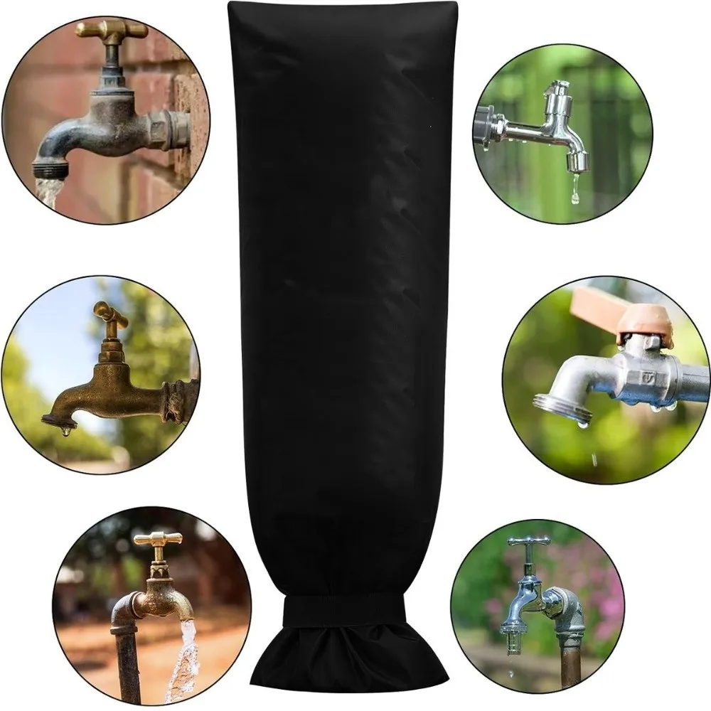 Waterproof Faucet Cover Freeze Protection Reusable Faucet Tap Protector Oxford Cloth Frost-proof Faucet Freeze Protection Covers