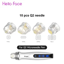 Aguja de titanio para Hello Face Q2, accesorios de cartucho de pluma Bio, 10 piezas, 9 pines, 14 pines, 25 pines