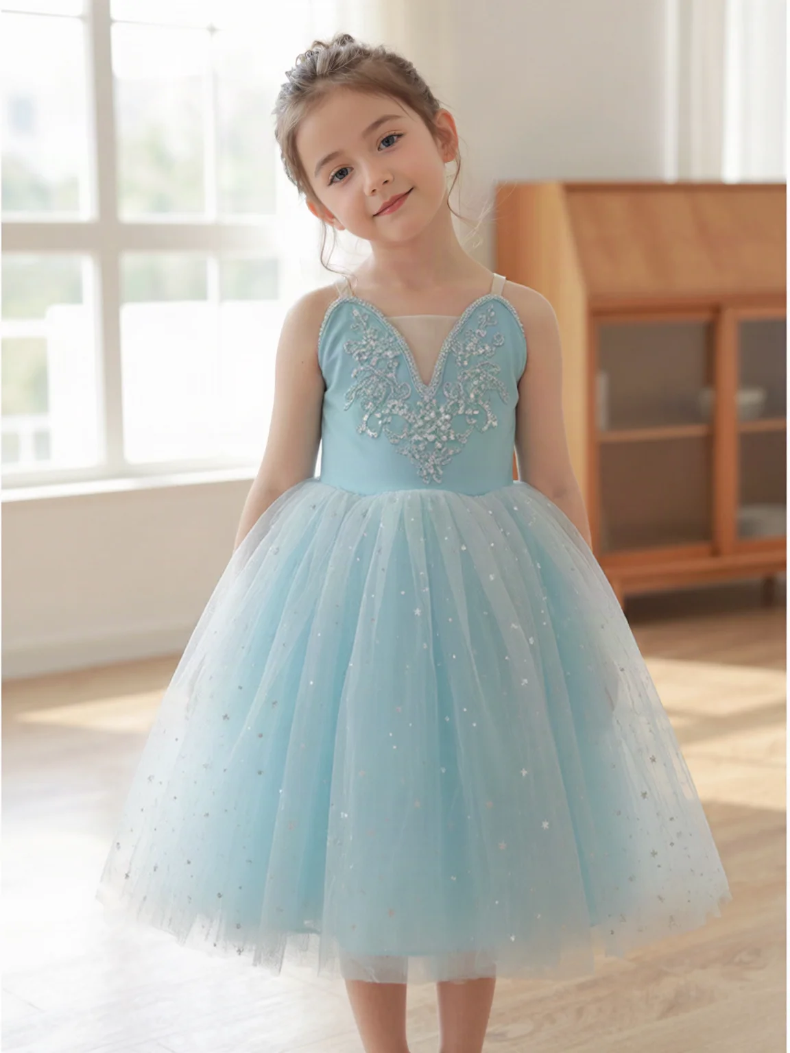 ballet-skirt-soft-tulle-performance-outfit-girls-mint-green-sequin-net-gown-children's-dance-performance-clothes
