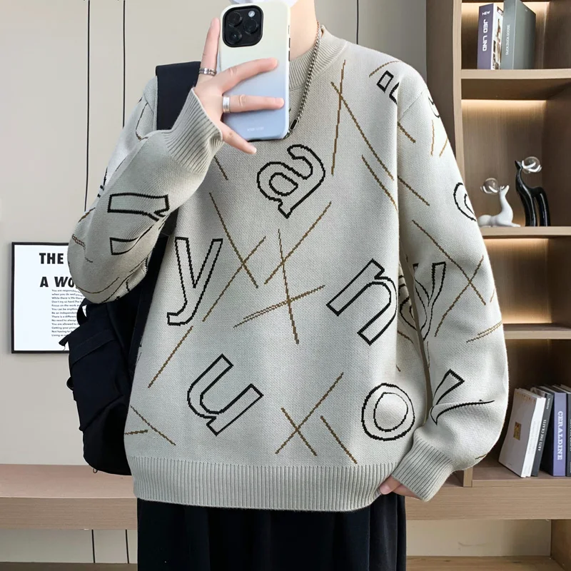 2026 Autumn/Winter New Men's Fashion Casual Knitted Sweater