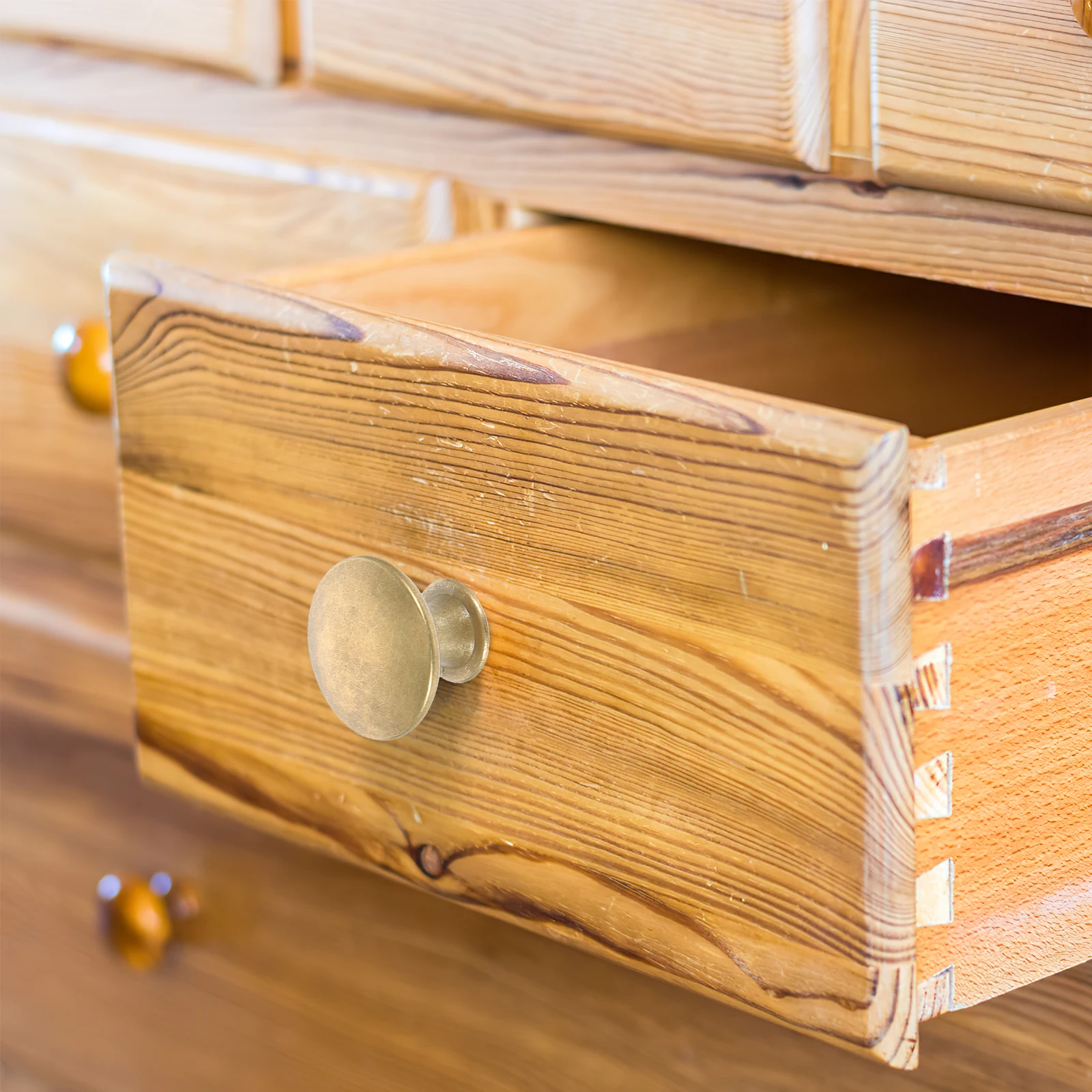 

7 шт., ручки для выдвижных ящиков шкафа, латунная фурнитура, ретро кухонные дверные ручки для шкафа, ручки для ящиков комода, круглые ручки для комода