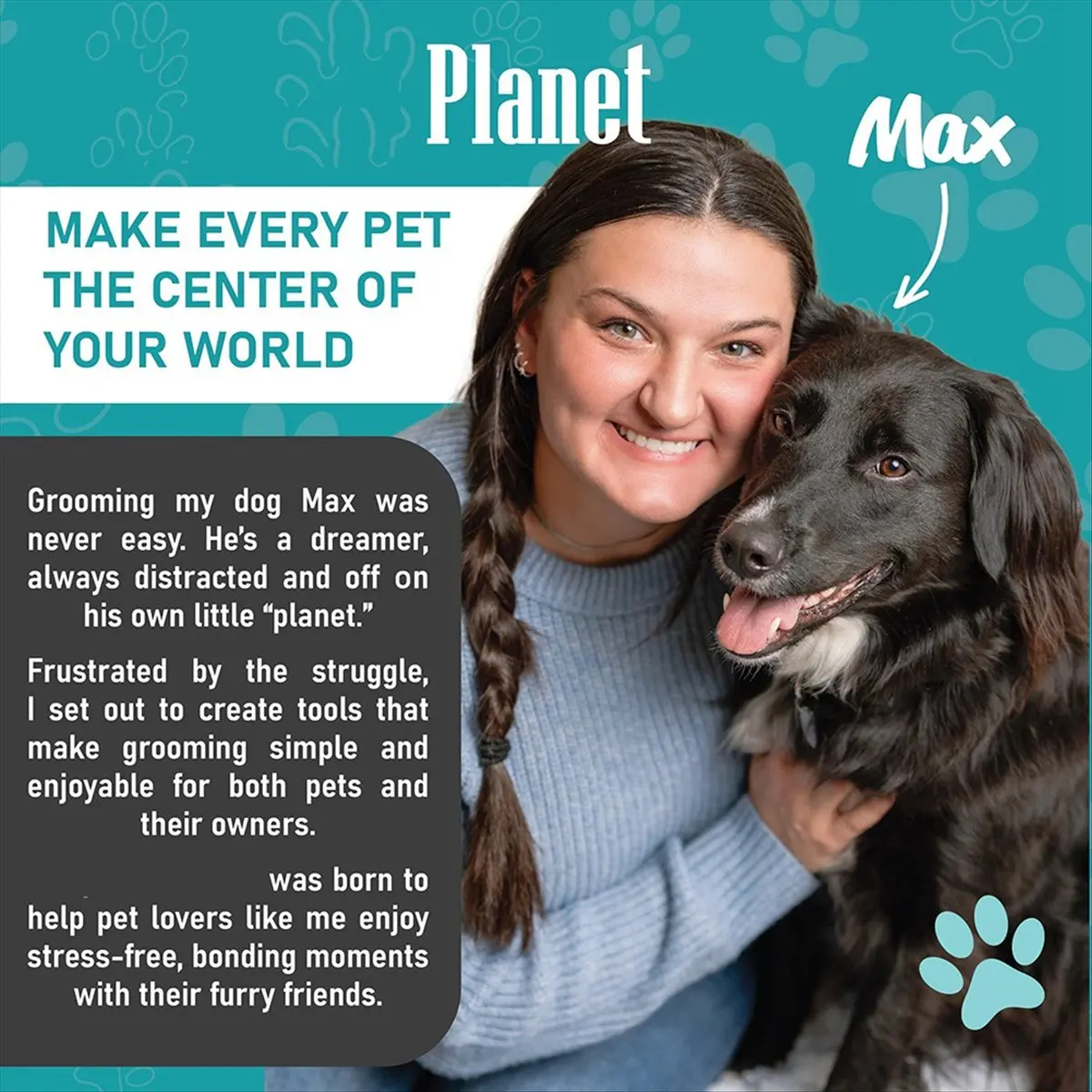 ABNQ Pet Hair Removal Comb Brush Pet Hair Trimming Comb Pet Cat Hair Removal Comb Brush Puppy Hair Shedding Trimmer Blue