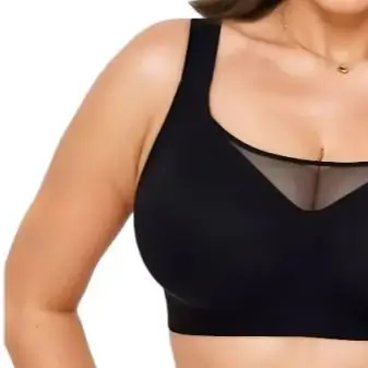 

Plus Size Bras Wireless Minimizer Anti Droop Full Coverage Side Support Up Lift Push Up Bra for Women Curvy Full Figure KUCLUT