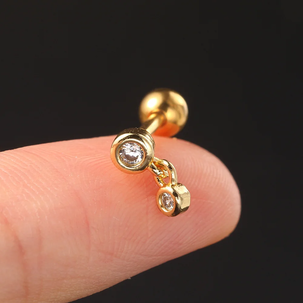 Zierliche Piercing-Ohrringe für Damen: Helix-, Rook-, Conch-Ohrringe, 1 Stück, passend für Lobe-, Daith-, Tragus- und Flat-Stud-Ohrringe, modischer, sexy Schmuck. – Detail 4
