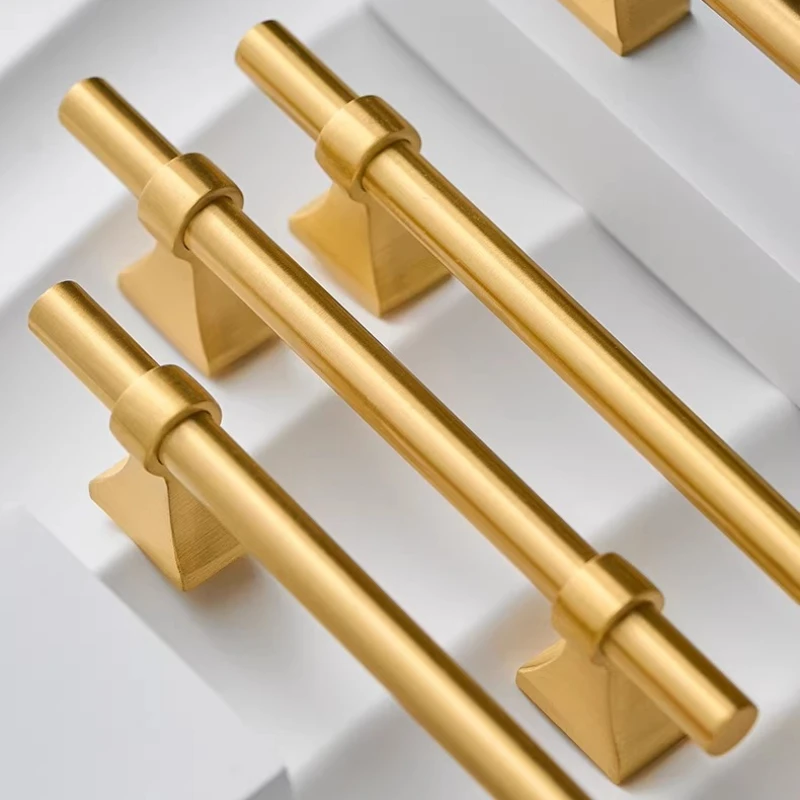 Antiker Bronze Massivmessing Schrankgriff und Knopf T-Form Schlafzimmer Küche Schrankgriffe Schubladenknöpfe Hardware / Schubladengriffe – Detail 9