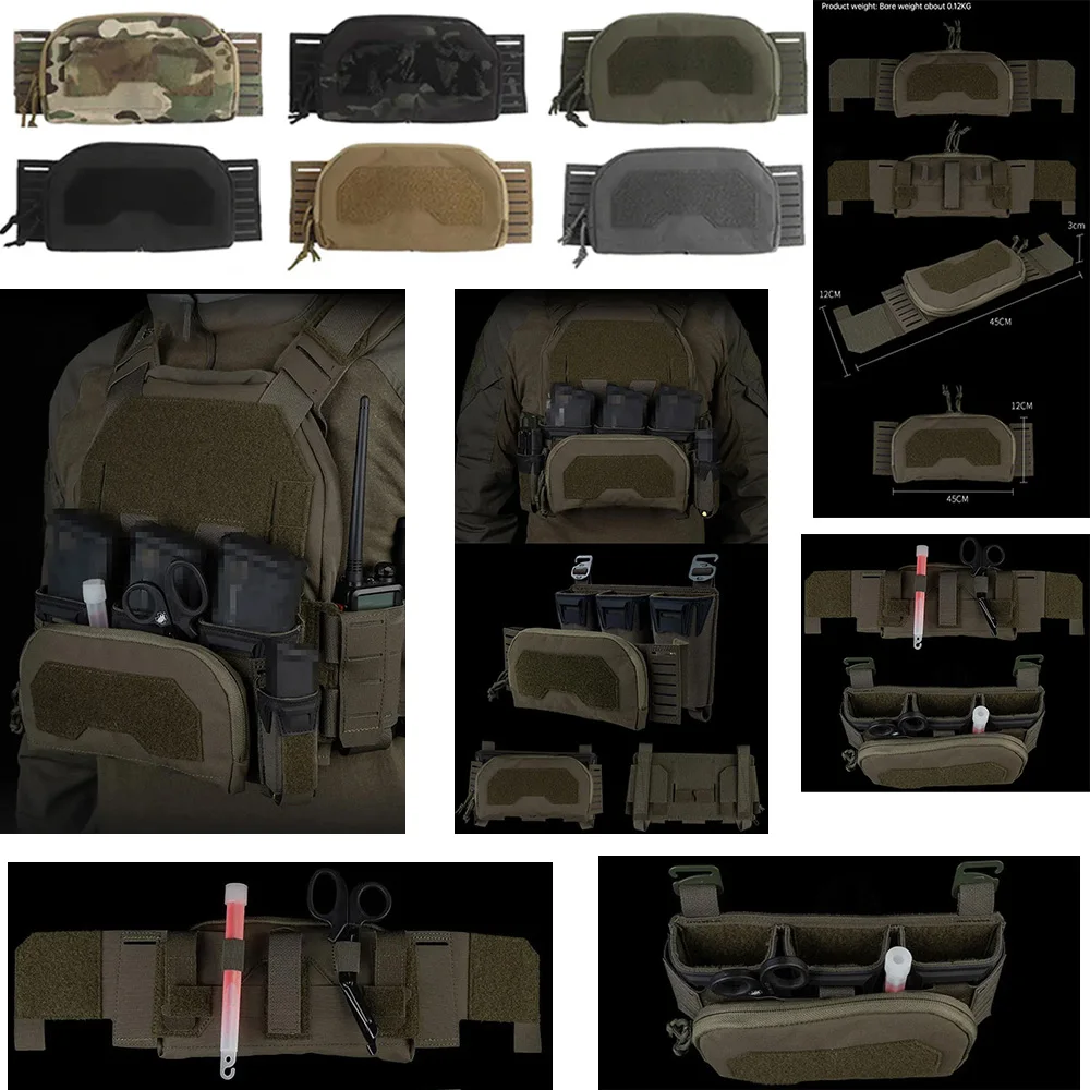 General Field K Type Triple Multi Caliber Cartridge Outer Accessory Bag For KZ Vest Triple Magazine Front Storage Compact Bag
