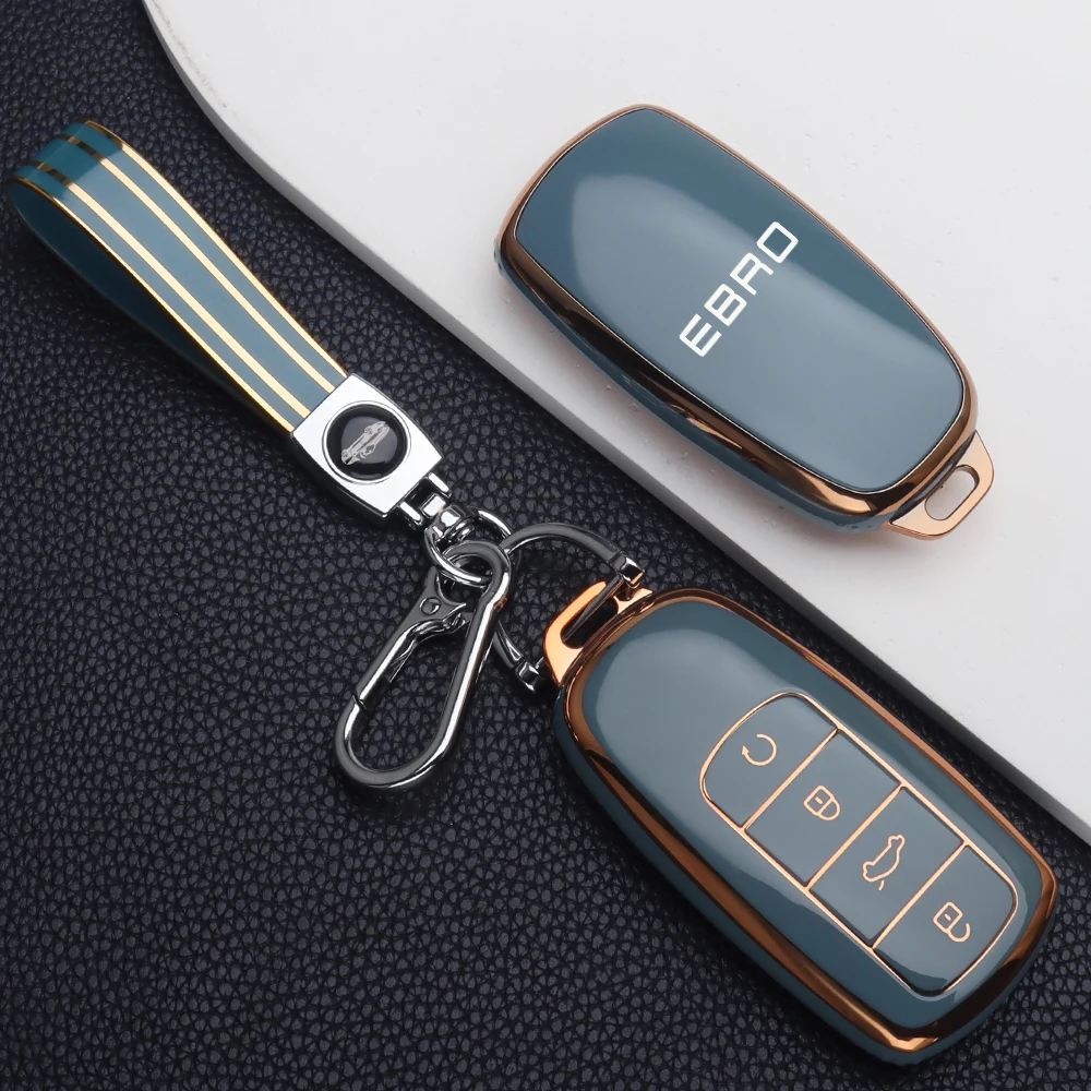 TPU Car Key Case Cover for Chery Ebro S800 S700 Jaecoo J7 J8 Omoda 5 C5 Remote Key Shell Keychain Auto Protection Accessories