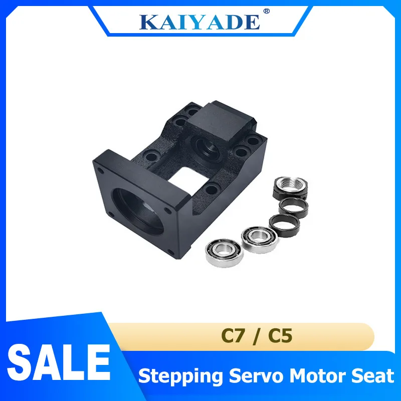 Integrated Bracket Stepping Servo Motor Seat 45# Metal C7 C5 Normal Angular Contact Bearing Support  for NEMA23 24 32 34 Engine