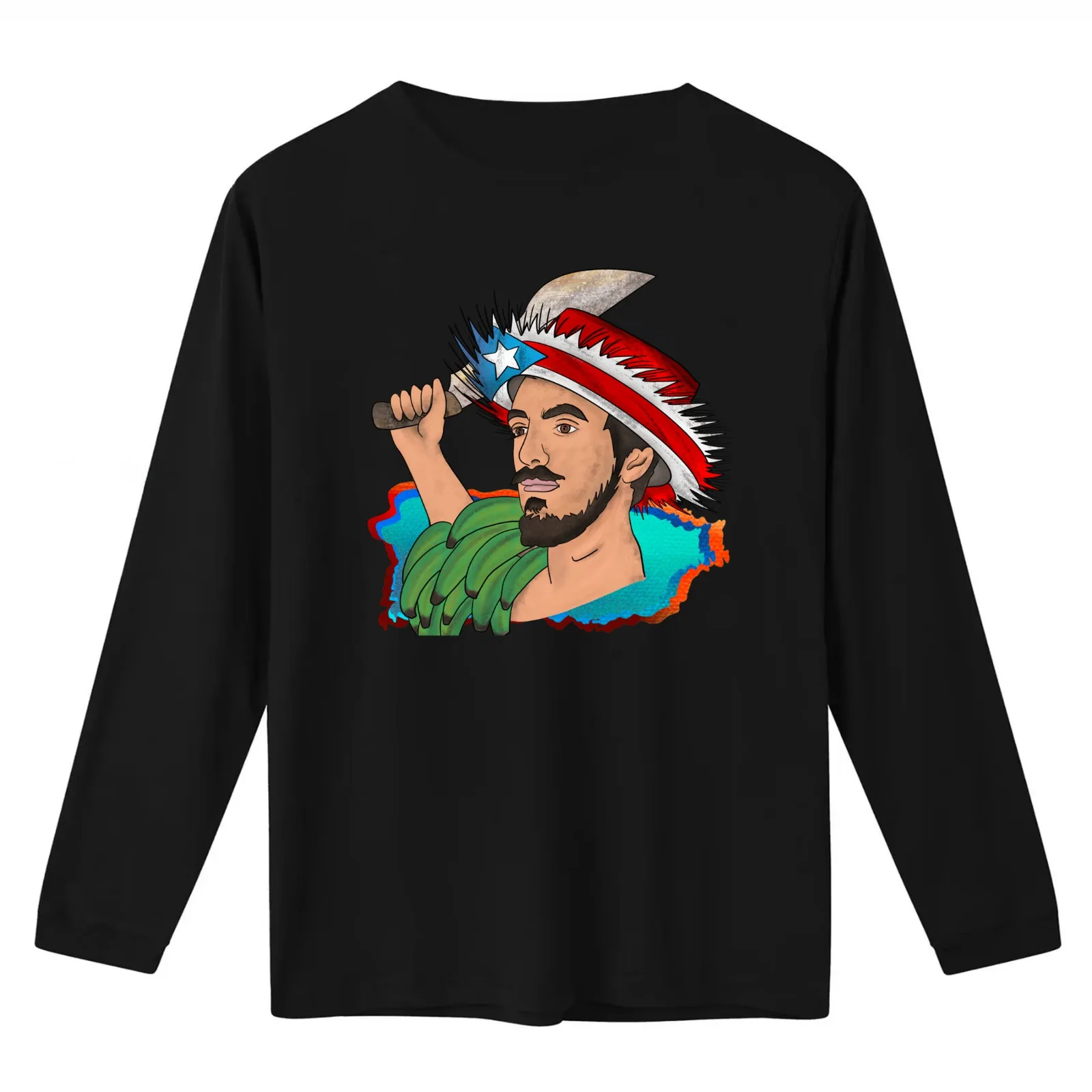 Jíbaro soy with machete in hand T-Shirt Summer Casual Cotton Tee Oversized Streetwear Tops Vintage Graphic Print 100% Cotton