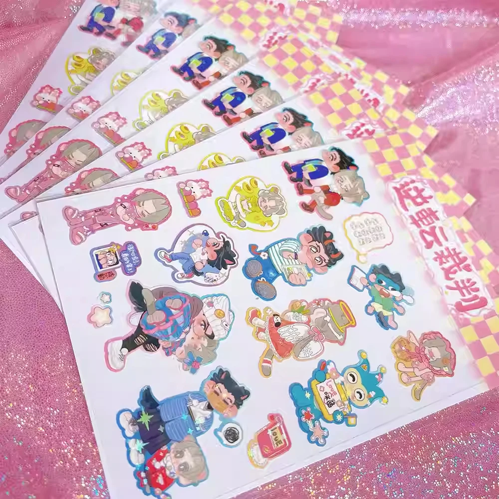 Anime Ace Attorney el tejón azul Phoenix Wright Miles Edgeworth Cosplay pegatina de dibujos animados calcomanías ornamento mascota regalo