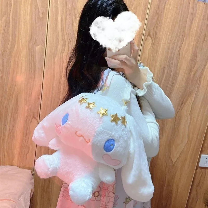 MBTI Kuromi Cartoon Backpack Cute Plush Kawaii Casual Small Doll Sweet Backpack Lolita Jk Harajuku Daily 2024 Fashion Girls Bag