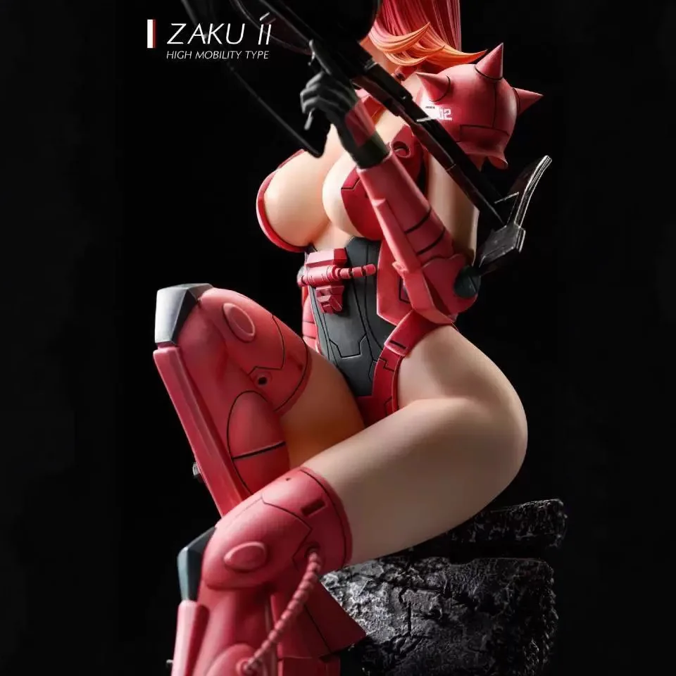 29cm anime periférico bela menina estátua 1/6 zaku ornamento máquina chassi modelo boneca figura brinquedo presentes