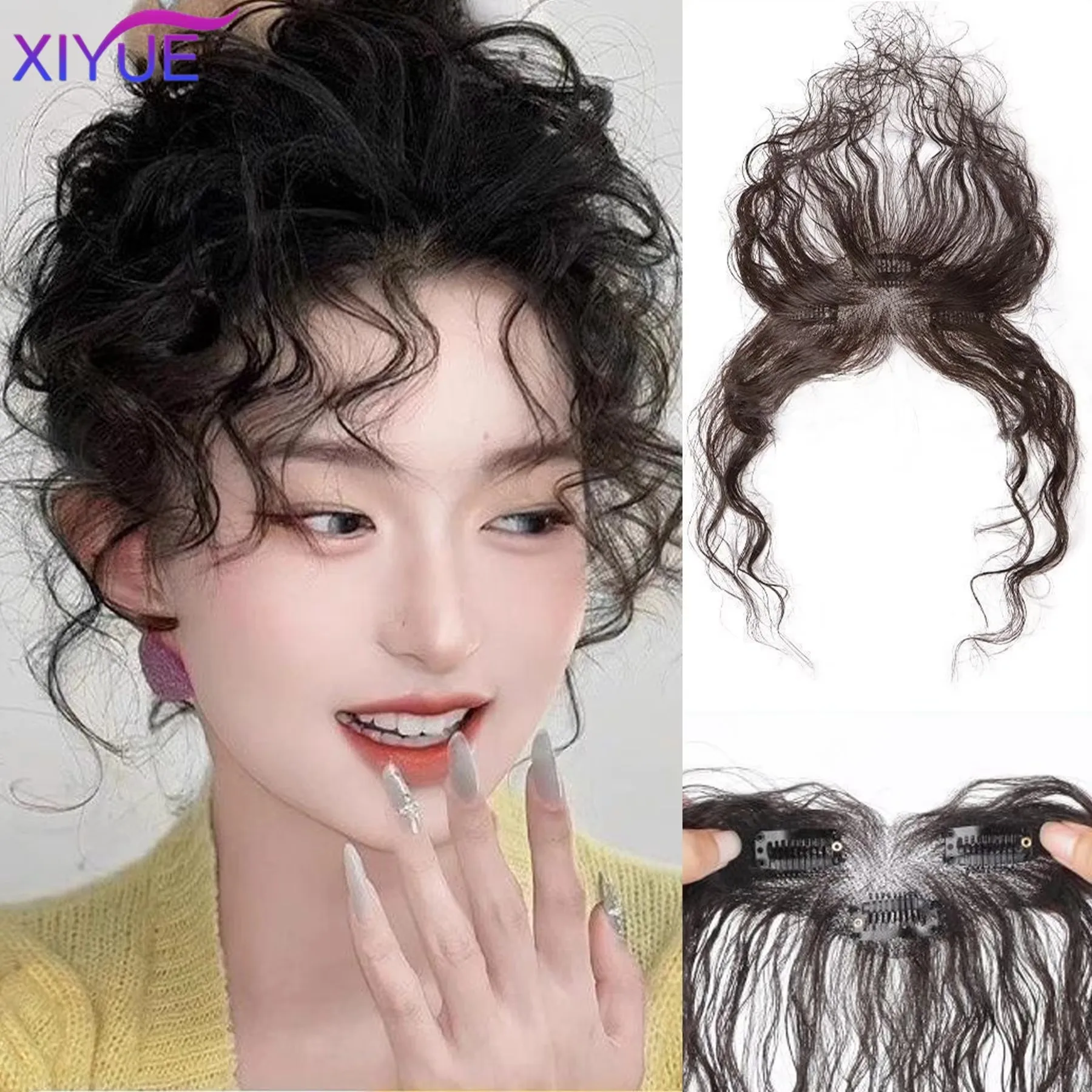 XIYUE synthetic  Topper Hair Piece for Thinning Hair,Toupee or Topper Wiglet Clip In Cover White Hair&Increase Hair Volume