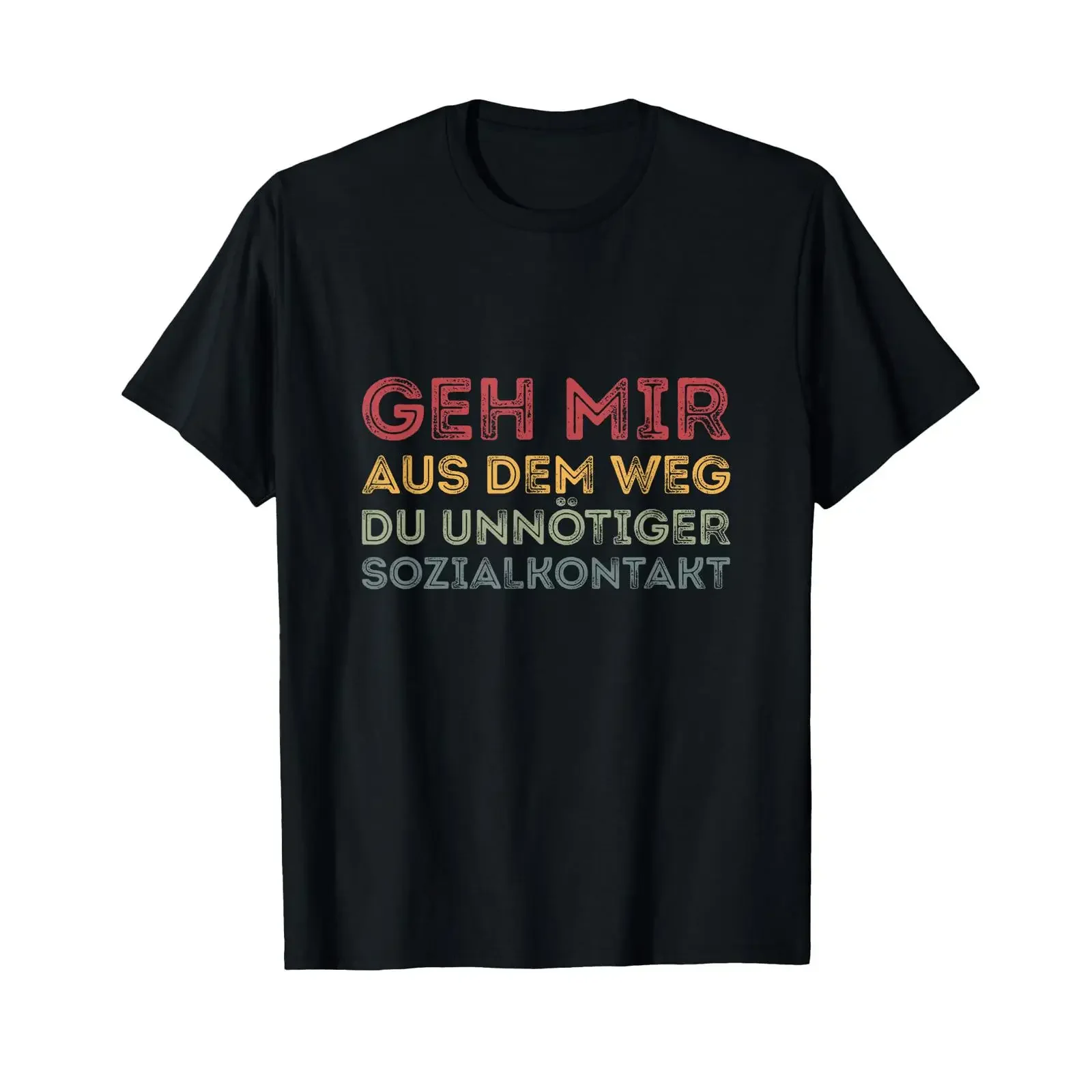 Get out of my way you unnecessary social contact Vintage Fun T Shirt vintage Washed Slightly Versatile streetwear fashion