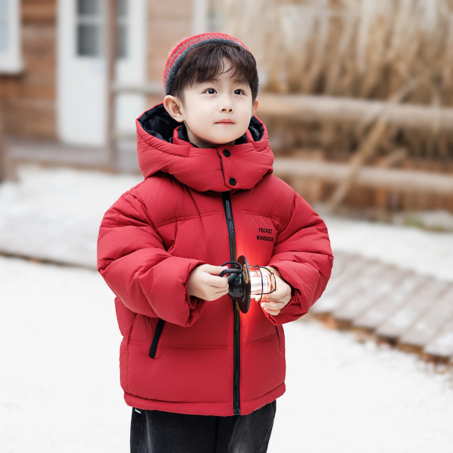 

Boys' Thiened down Jaet White Du Feather Warm Coat Children's Winter Clothes 2025 New Sle Youth Faion Korean Version