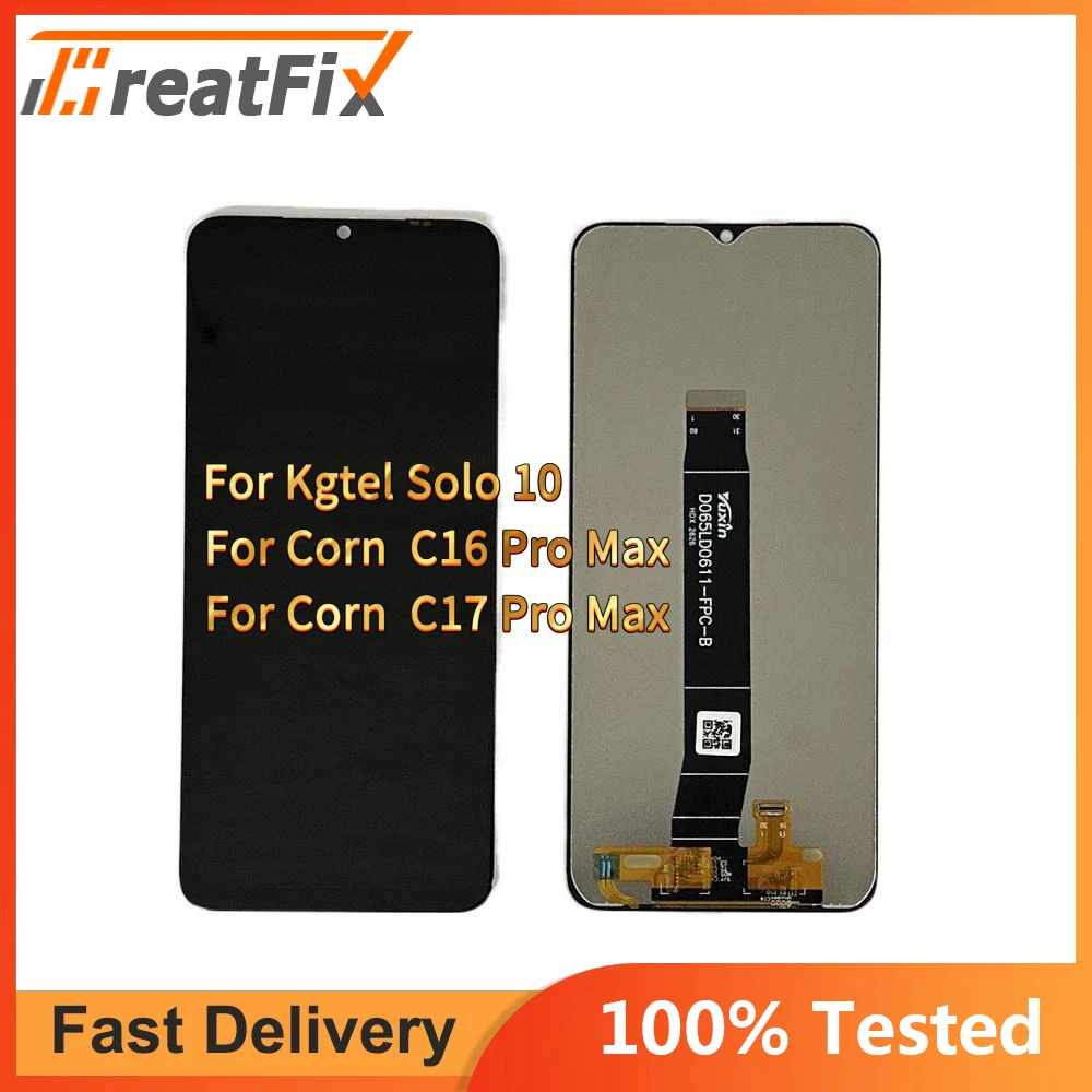 D065LD0611 LCD For Kgtel Solo 10 LCD Corn C16 Pro Max Corn C17 Pro Max LCD Display Screen Sensor Parts