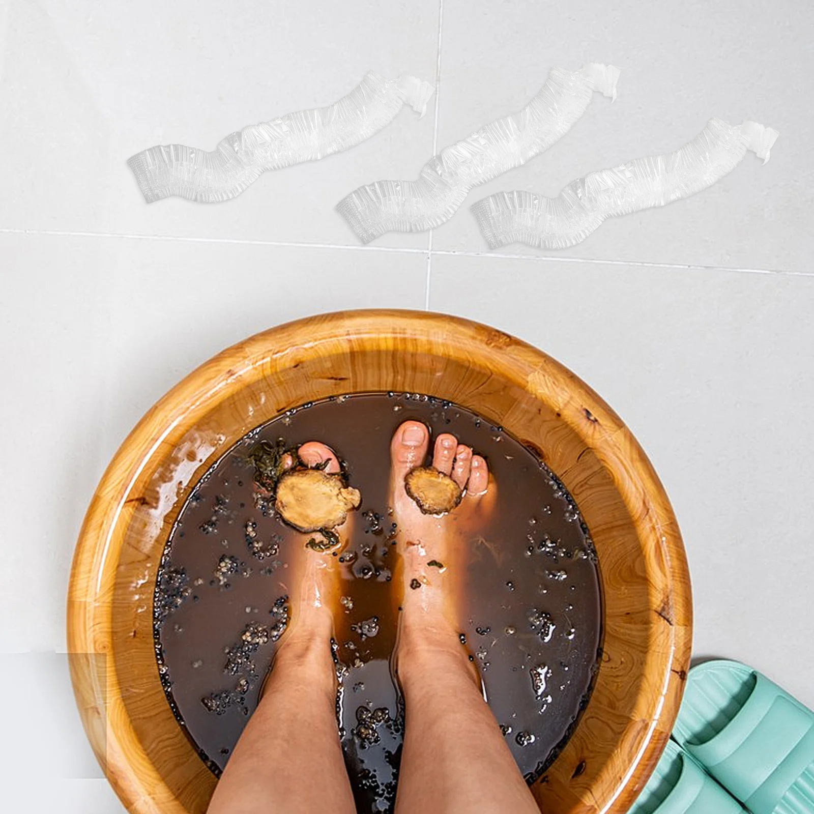 

50 шт. одноразовые мешки для замачивания ног, толстые прозрачные пластиковые вкладыши для ванны для ног, герметичные вкладыши для ванны для спа-салона, дома