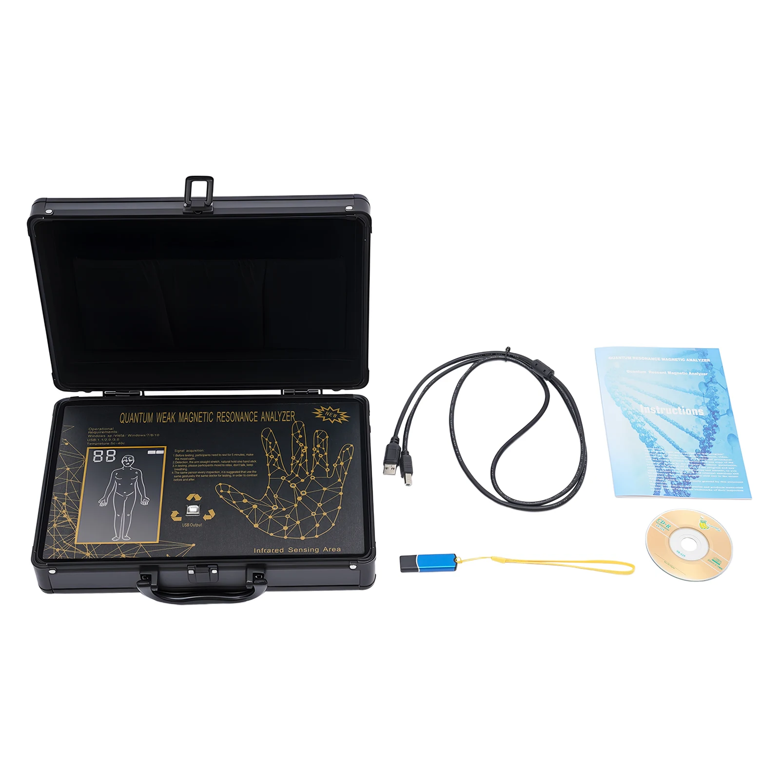 Escáner de salud con tecnología infrarroja suave, monitor portátil de salud corporal para el hogar y la clínica, analizador de salud de seguridad no invasivo