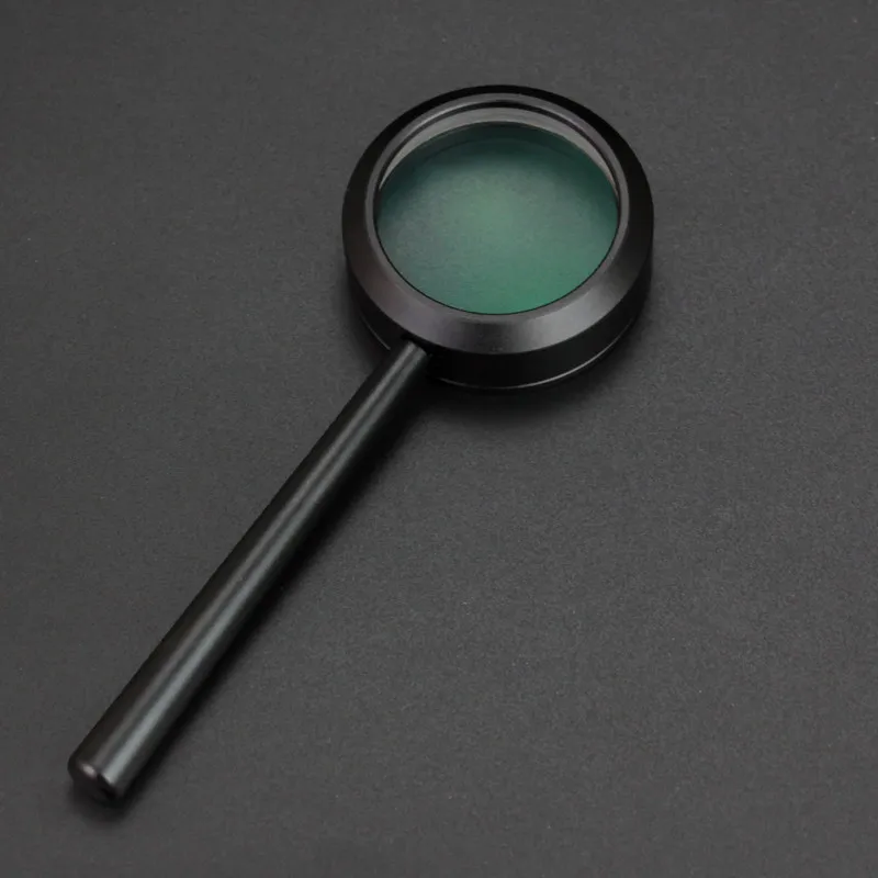 1PCS 2x Handheld Optical Glass Lens HD Reading Magnifier with Metal Construction Magnifying Glass Helping Hands Loupe