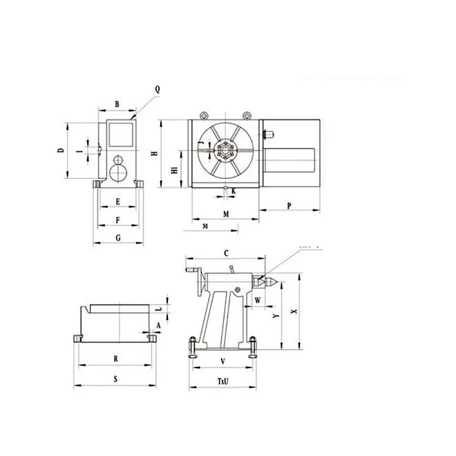 Table rotative universelle TK13EL NC pour fraiseuse Cnc, accessoires et outils