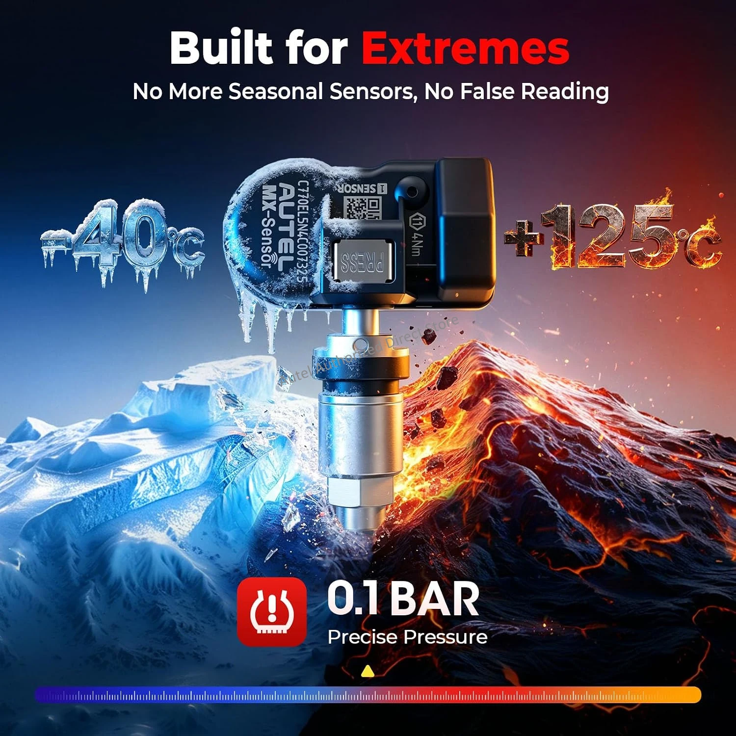 Autel MX Sensoren 2-in-1 Einpress-Sensor 315MHz + 433MHz Frequenzen Reifenersatz TPMS-Sensor Kompatibel mit TS501 TS508WF ITS600E – Detail 9