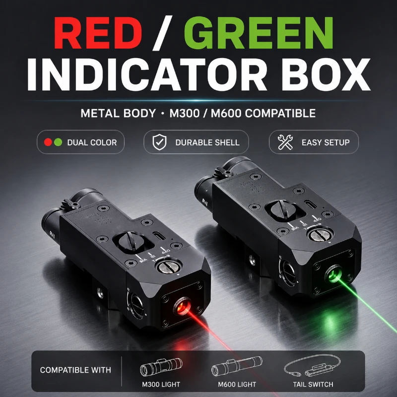 Portable Position Indicator Battery Storage Container Metal Nylon Construction Match M300 M600 Flashlight Remote Switch