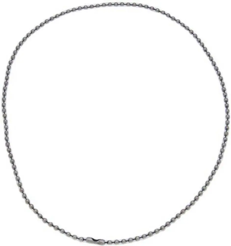 

Sweater Chain Vintage round Beads Collarbone Bare Men and Women long Glossy Simple Plain Silver Jumper with