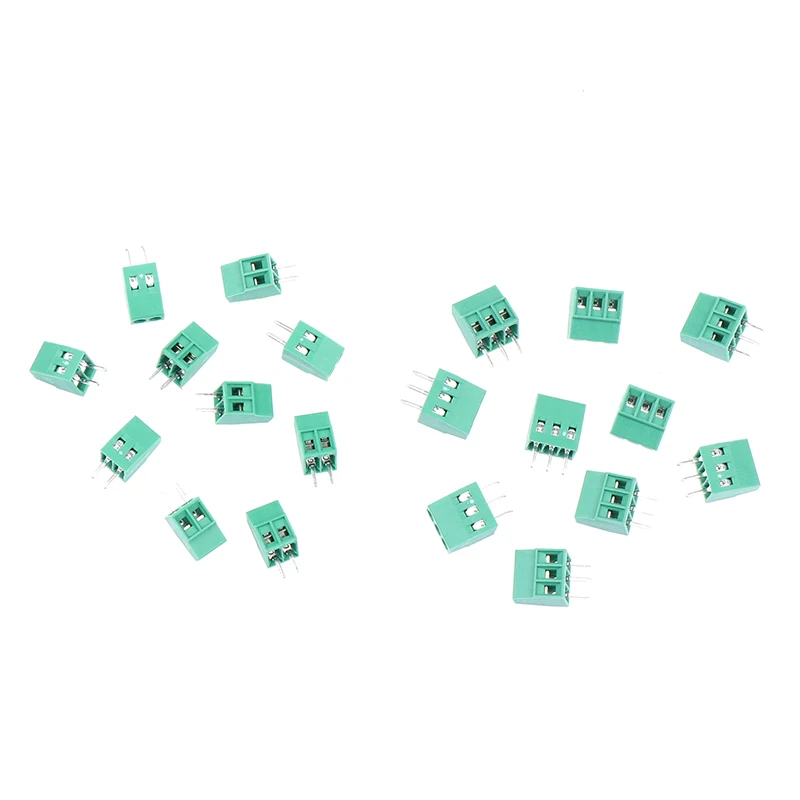 10pcs KF128 2pin 3pin 2.54mm 3.81mm 5.08mm Spacing Terminal Block Splice Screw Type PCB Screw Splicable Terminal