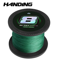 HANDING X8 Blast Braided Fishing Line Super Thin Strong PE Line HyperOSi® Coating German Technology Knotted Well Fishing Line