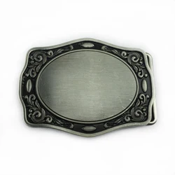WesBuck Brand Blank Metal Vintage Belt Buckle Handmade Homemade Accessories Waistband DIY Western Cowboy Rock Style