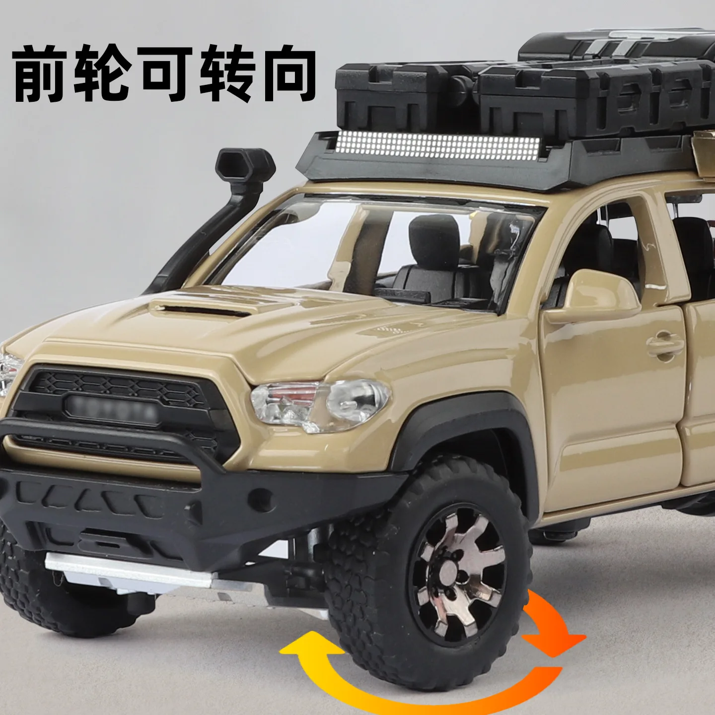 1:32 Tacoma TRD Travel edition off-road vehicle Alloy Metal Diecast Model Car Sound Light Pull Back Gift Children's Toy Car