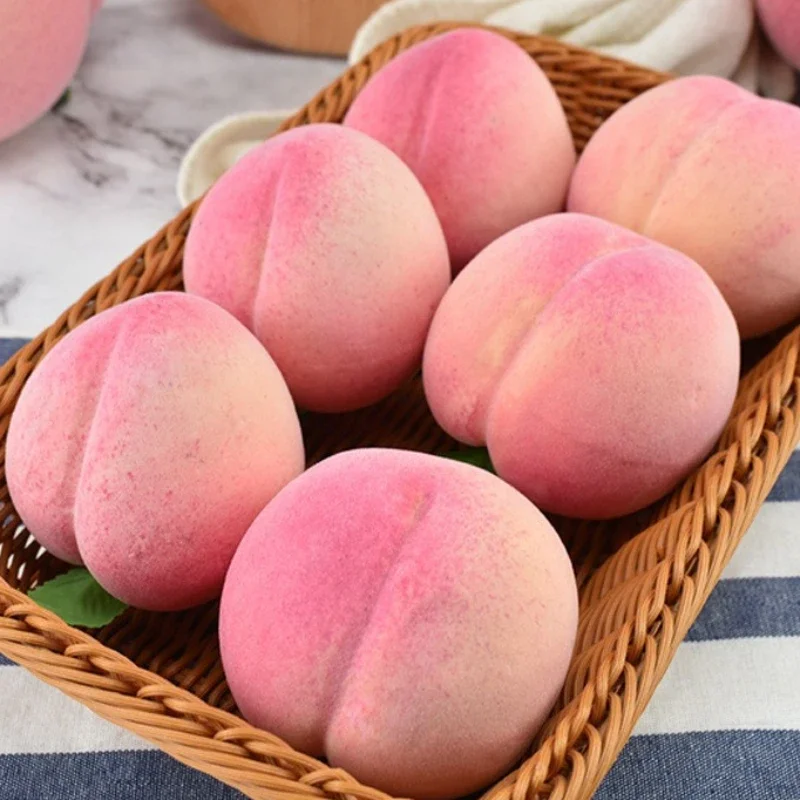 Hot Selling 2024 New Popular Simulation Foam Peach False Fruit Peach Model Hotel Tribute Decoration Shooting Props