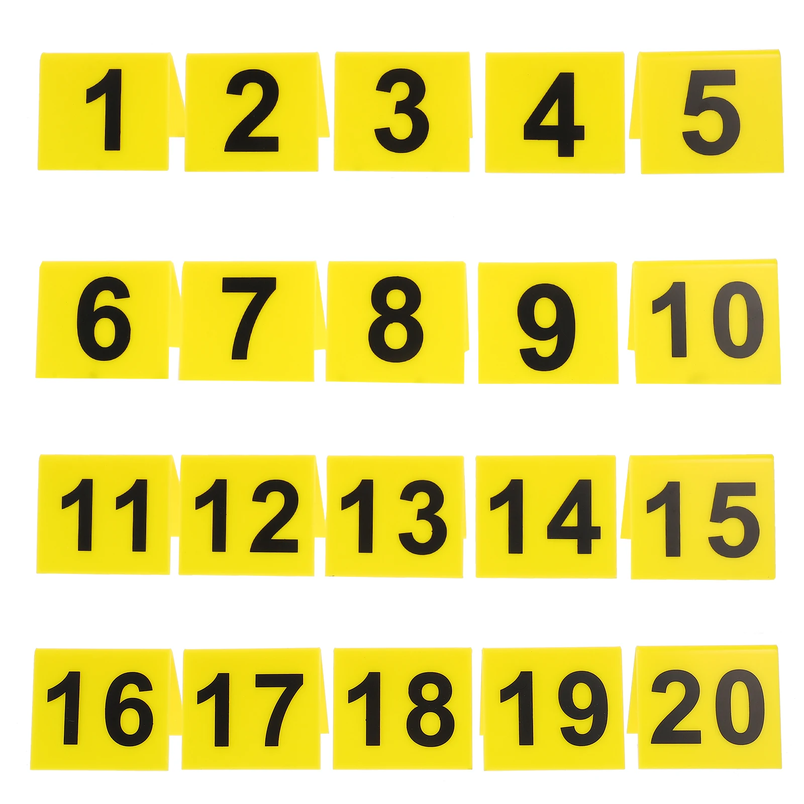 

20pcs V Shaped Acrylic Table Numbers Double Sided Restaurant Number Markers Reusable Evidence Marker Compact Multi Function