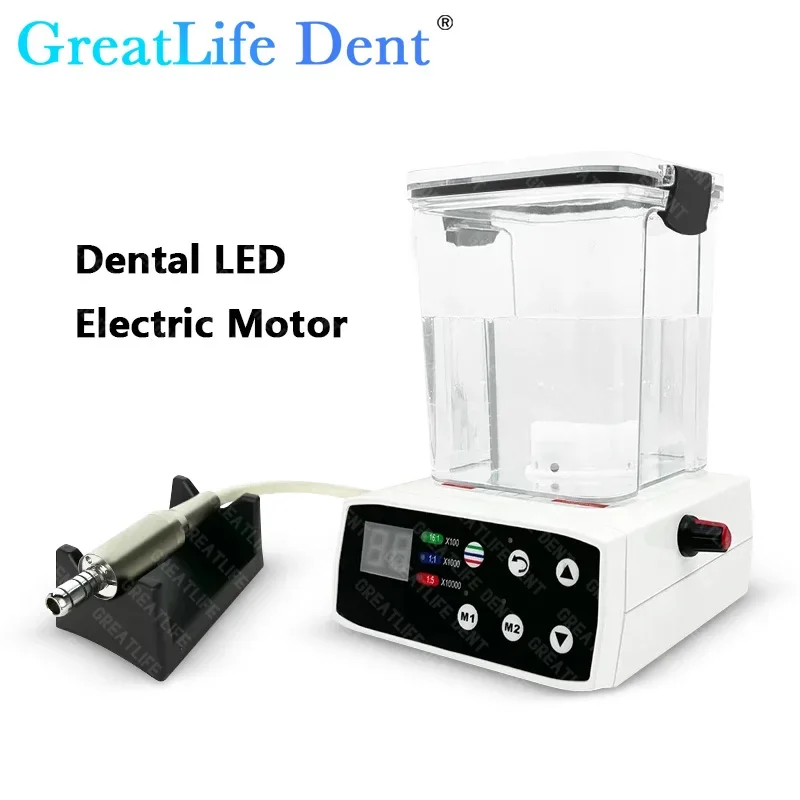 GreatLife Dental 2 Hole/4 Hole With Water Tank Motor Electric Micro Motor 1:1 1:5 Increase Diagonal Handpiece With LED Lightning