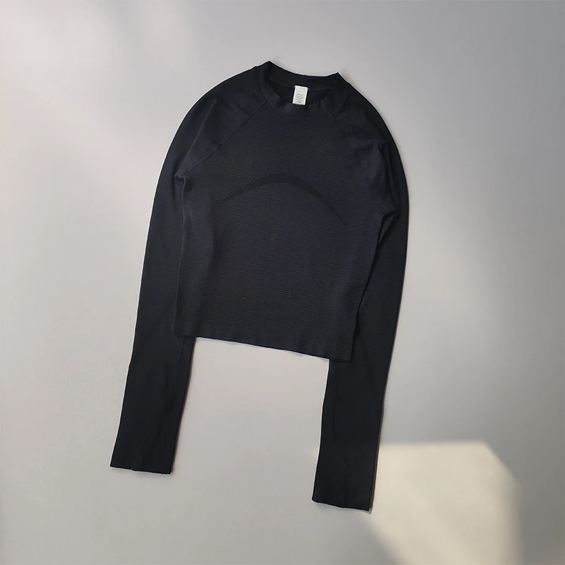 New Sports Long Sleeved Women\'s Autumn and Winter Round Neck Quick Drying Running Training Pilates Fitness Tops Yoga Clothes