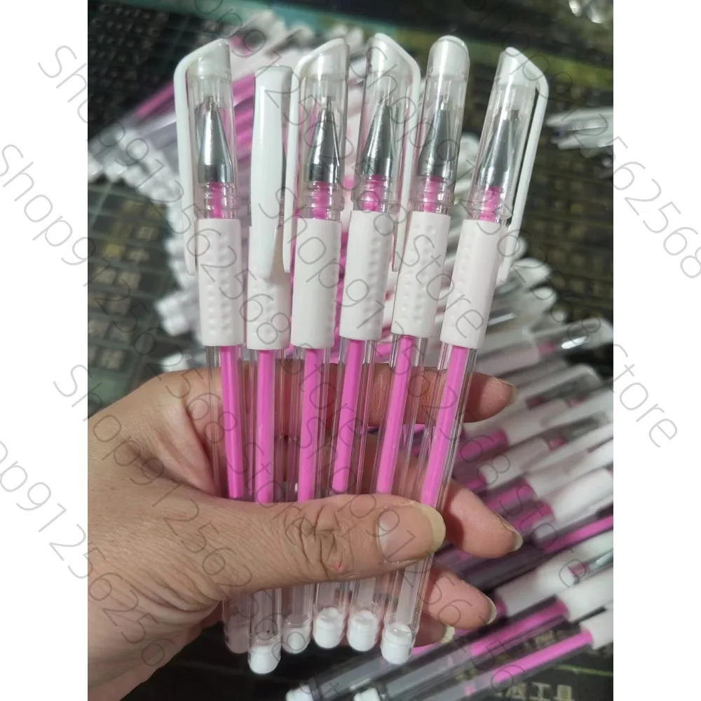10 sztuk różowy biały tatuaż marker żelowy dla PMU Microblading brwi wargi Scribe znaki pozycjonowania skóry tatuaż pozycjonowanie pióro