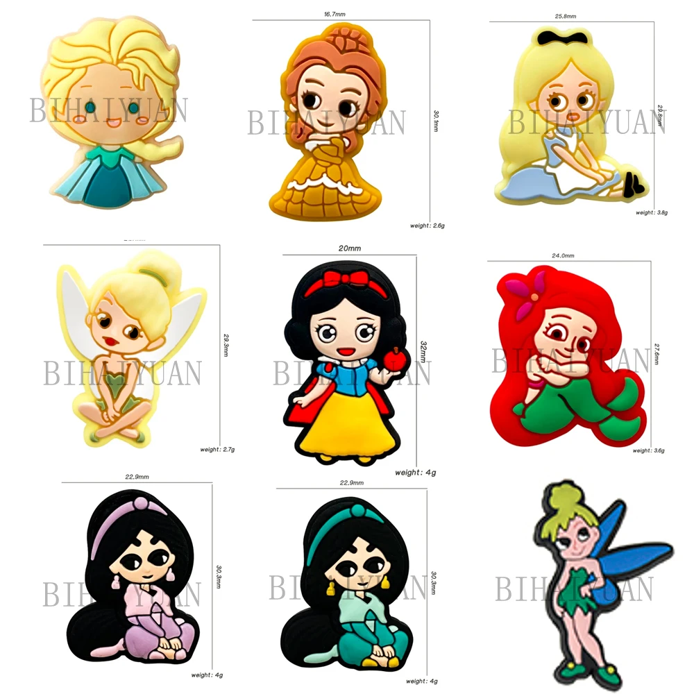 10pcs Disney princess Silicone tinker bell focal Beads For Jewelry Making DIY Nipple Chain Bead Pen Handmade Accessories