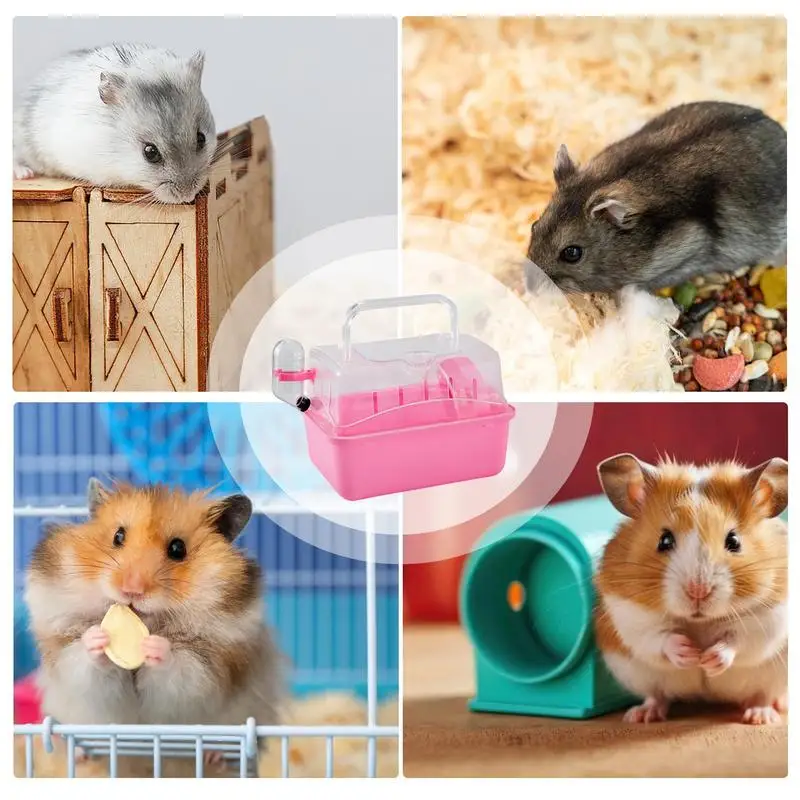 Hamster Travel Carrier Outing Cage Multifunctional Portable Travel Carrier Guinea Pig Cage Small Animal Outing Cage Supplies