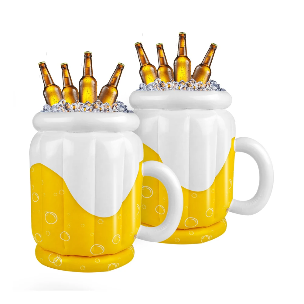เบียร์ถังน้ําแข็ง PVC Inflatable Cooler Party เครื่องดื่มเบียร์ถังน้ําแข็งสําหรับกลางแจ้ง Camping บาร์บีคิวสระว่ายน้ํา Beach Party ตกแต่ง