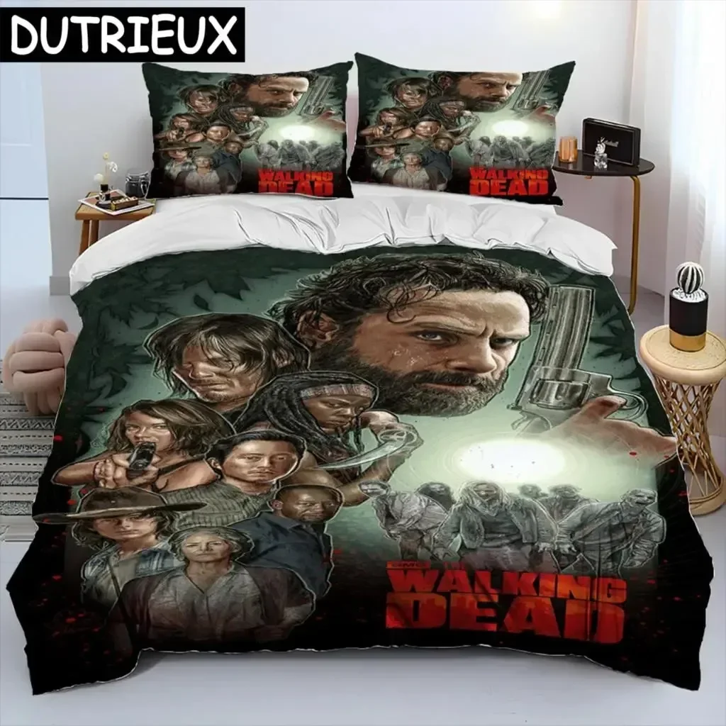 

3D Print Horror TV The Walking Dead Lincoln Comforter Bedding Set,Duvet Cover Bed Set Pillowcase,King Queen Size Quilt Cover