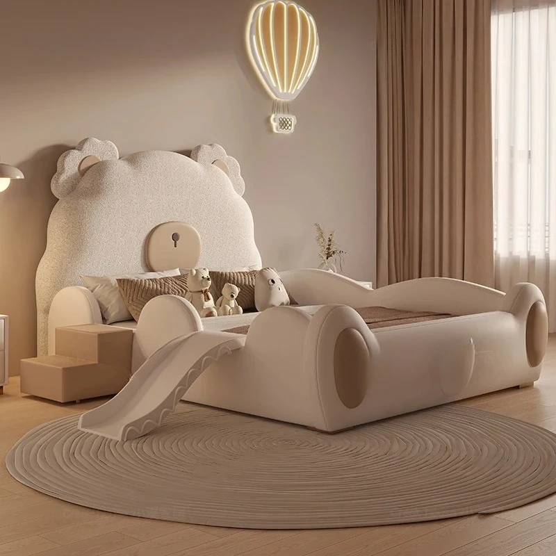 

Современный милый мультяшный дизайн, двойной маленький медвежонок, креативная детская кровать, интерьер, удобная мебель camas matrimoniales