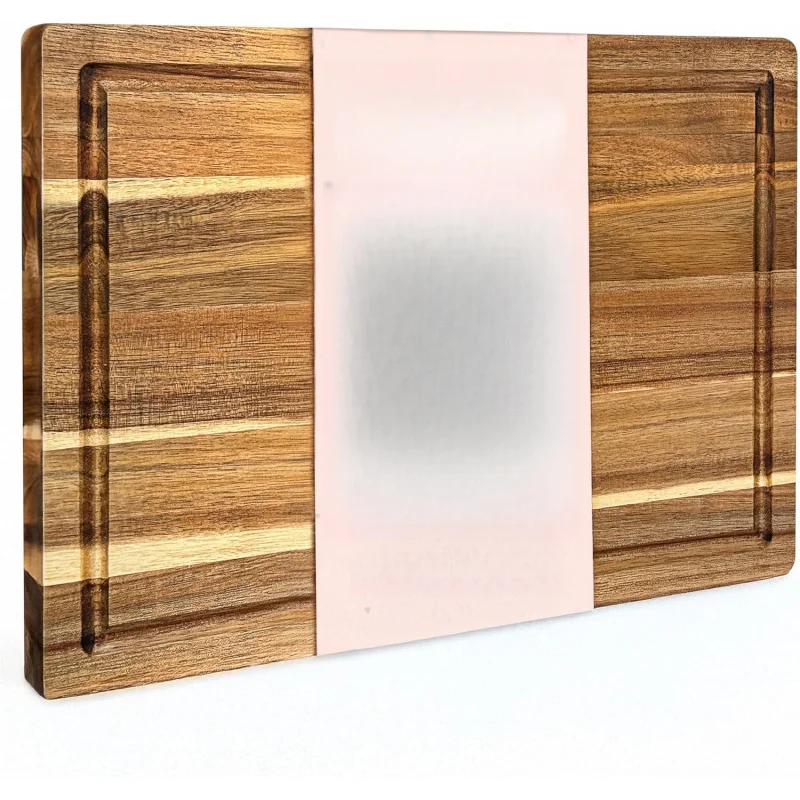 

Нетоксичная разделочная доска из акации — обработана пчелиным воском и лимонным маслом, сертифицирована FSC, толщина 16x11 дюймов