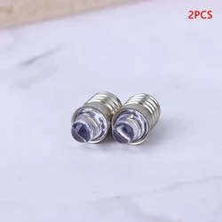 2pcs E10 Led Flashlight Bulb DC 3V 6V Instrument Bulb Indicator Lamp Replacement Torch Bulb Bike Lamp Warm White White